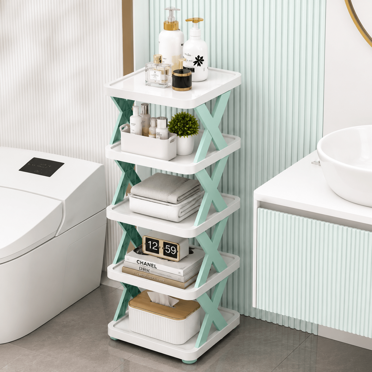 5 layer shoes rack for home plastic, adjustable shoe stand organizer.