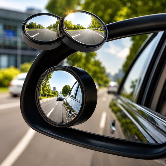 2 Pack Of 360 DEGREE BLIND SPOT ROUND WIDE ANGLE ADJUSTABLE CONVEX REAR VIEW MIRROR Side & Blind Spot Mirrors