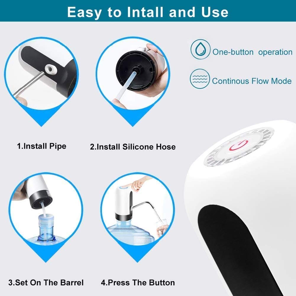 Automatic Wireless Water Can Dispenser Pump for 20 Litre Bottle Can, with Low Noise & High Efficiency