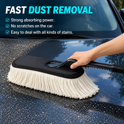 Premium Microfiber Car Duster Brush | Scratch-Free Dust Remover for Cars, Bikes & SUVs.
