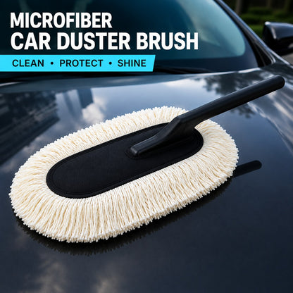 Premium Microfiber Car Duster Brush | Scratch-Free Dust Remover for Cars, Bikes & SUVs.