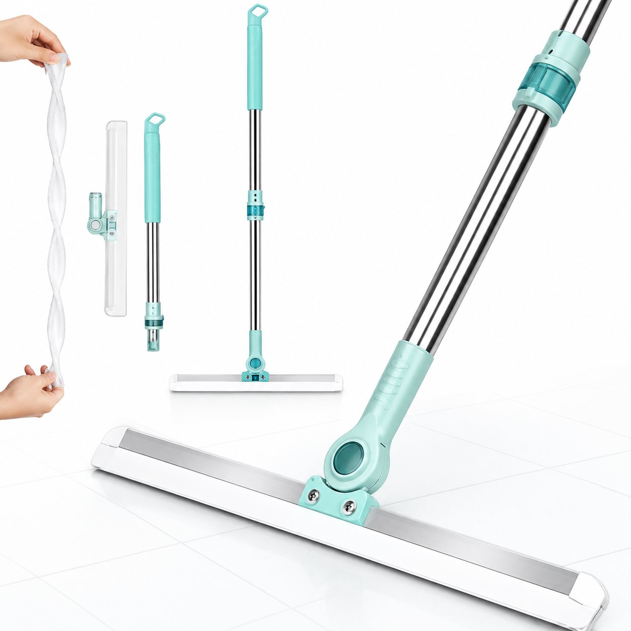 Heavy Duty Magic Broom Floor Wiper | 180° Rotating Silicone Squeegee | Multi-Purpose Cleaning Tool