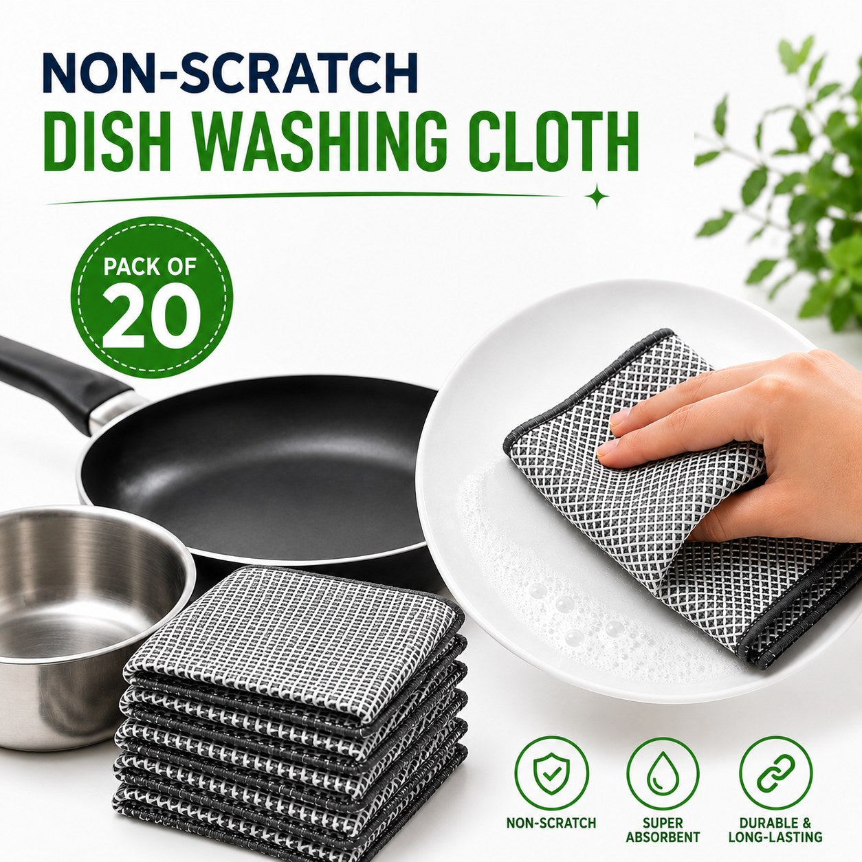Non Scratch Steel Dish Washing Cloth